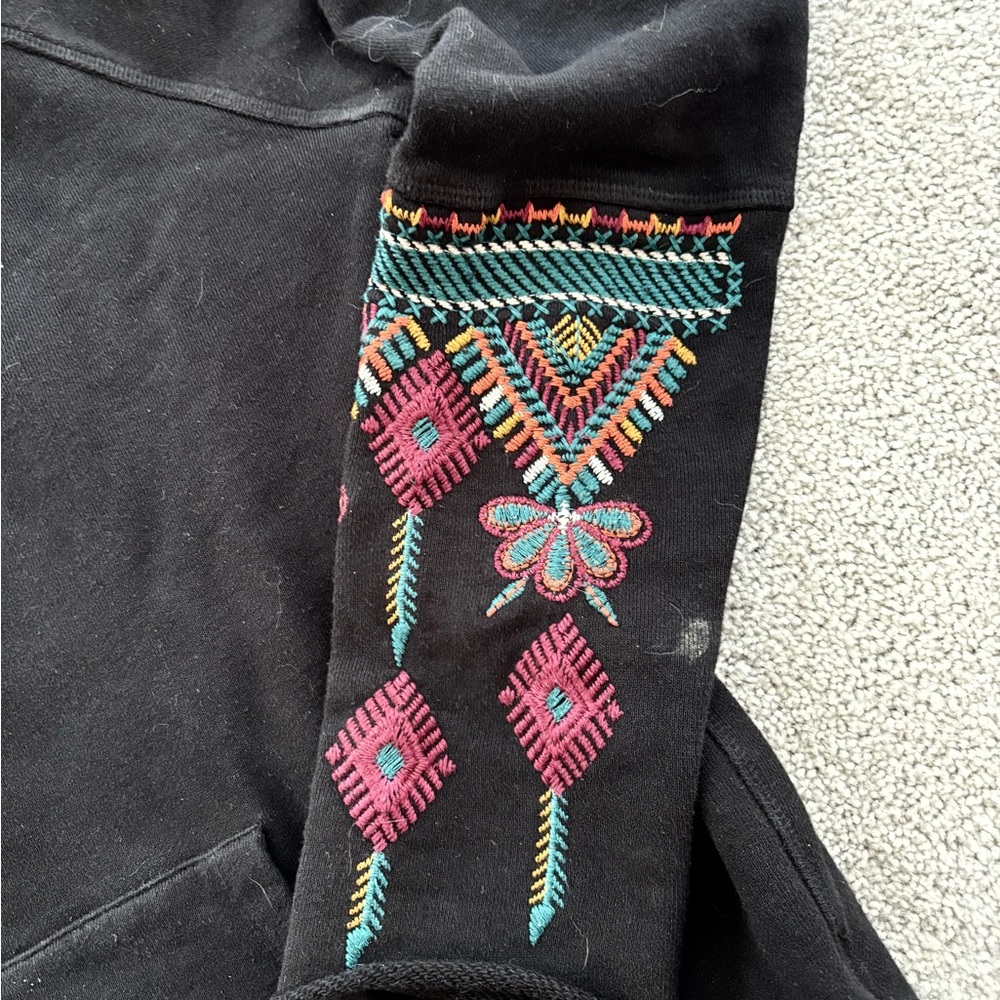 Johnny was stunning black embroidered hoodie excellent worn once - Picture 3 of 9
